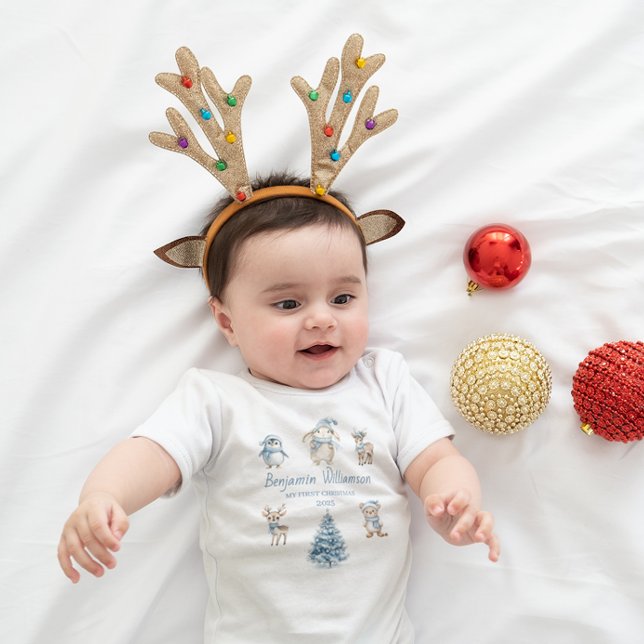 My 1st Christmas Custom Baby Girl Woodland Strampler (Von Creator hochgeladen)