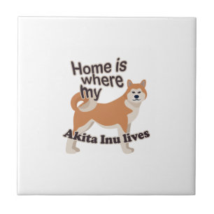 My Akita Inu Fliese