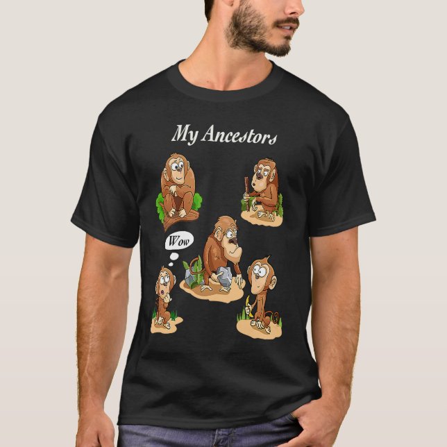 My Ancestors monkey graphic T-Shirt (Vorderseite)