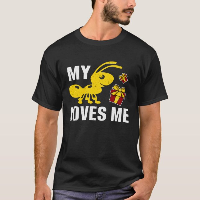 My Ant Loves Me  Family Aunt & Nephew Niece Puns T-Shirt (Vorderseite)