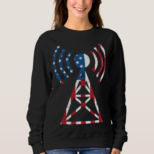 My Antenna Is Bigger Than Yours  Nerdy Ham Radio Sweatshirt (Vorderseite)