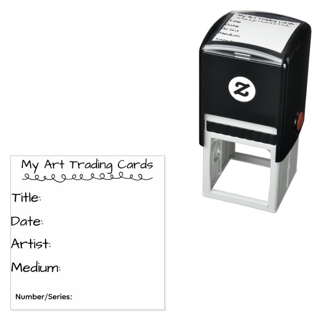 My Art Trading Cards Self Inking Rubber Stamp Permastempel (Beispiel)
