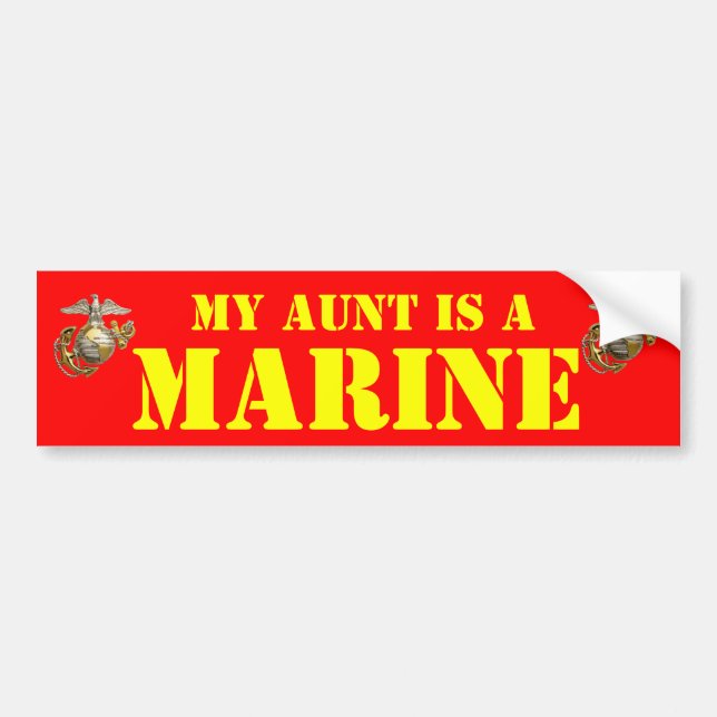 MY AUNT IS A MARINE AUTOAUFKLEBER (Vorne)