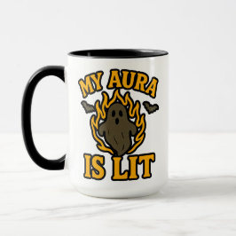 MY AURA IS LIT - Funny Halloween Ghost-Tasse Tasse