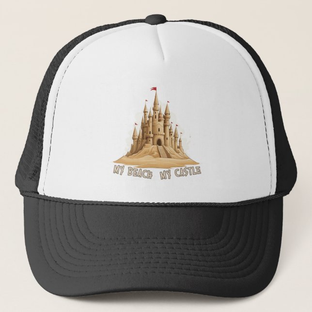My Beach, My Sandcastle Truckerkappe (Vorderseite)