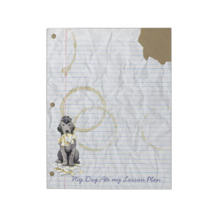 My Bedlington Terrier Ate my Lessingplan Notepad Notizblock