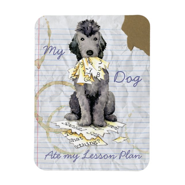 My Bedlington Terrier Ate My Lesson Plan Magnet (Vertikal)