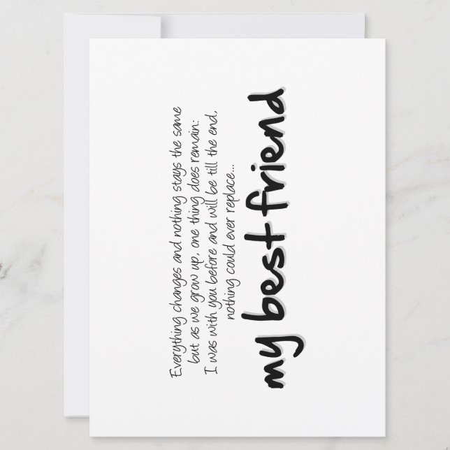 My best friend (Vorderseite)