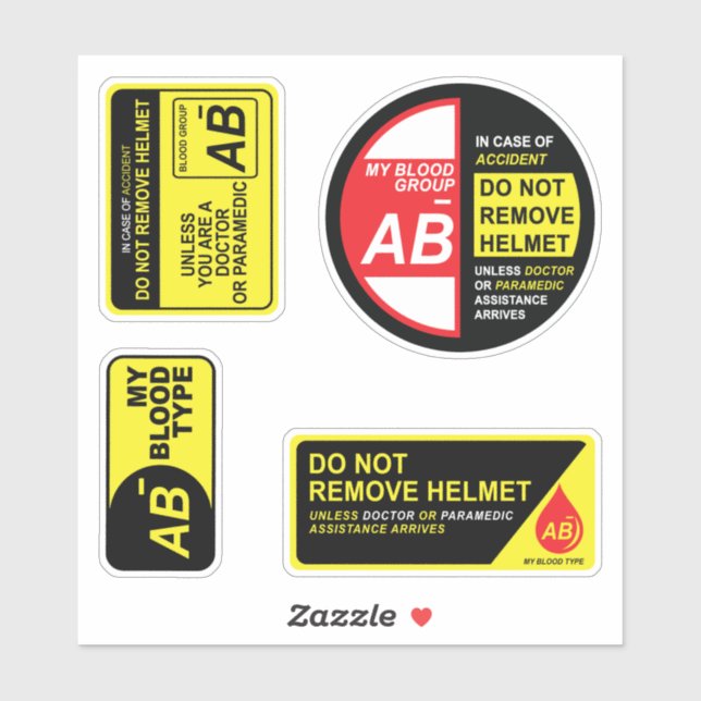 My Blood Type AB MInus Stickers Pack Aufkleber (Blatt)