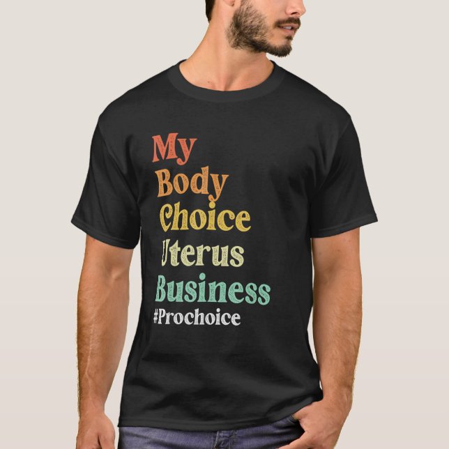 My Body My Choice Pro Wahl Messy Bun Uns Flag 1 T-Shirt (Vorderseite)