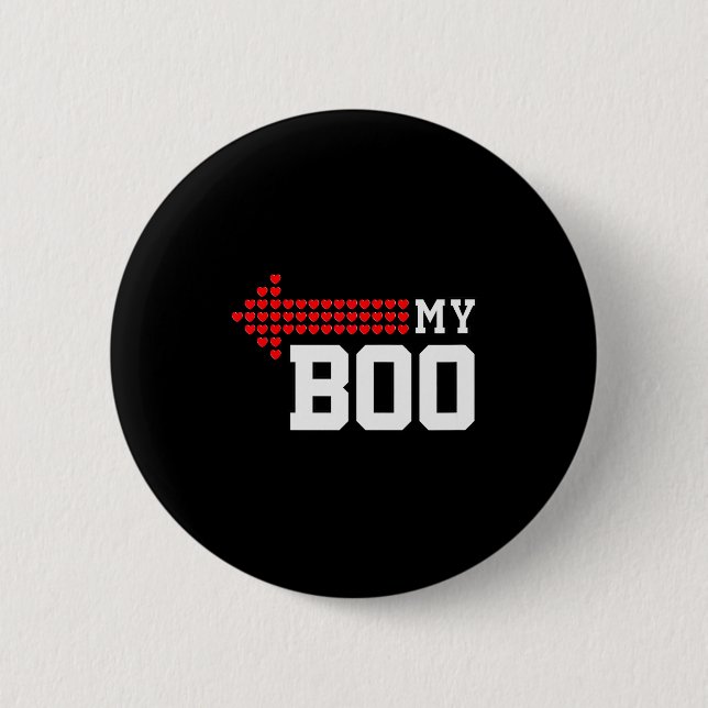 My Boo &amp; My Bae Valentines Day Cute Couple Mat Button (Vorderseite)