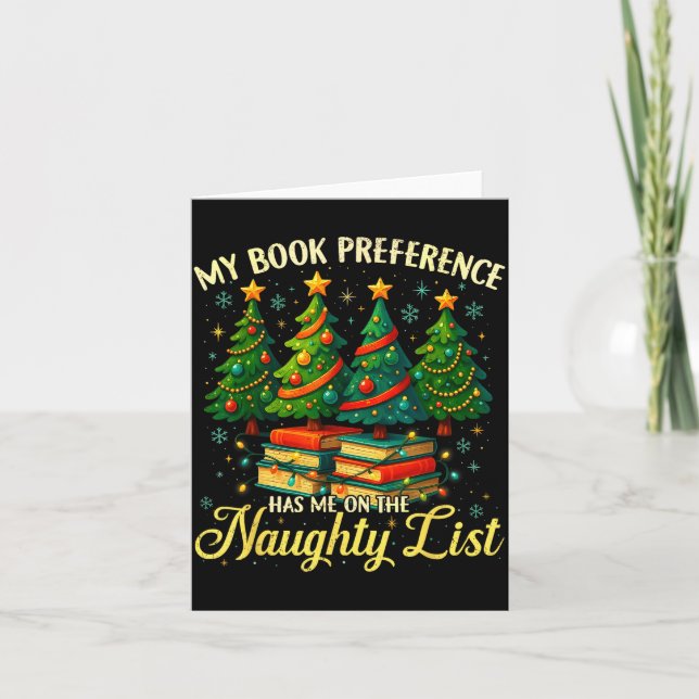 My Book Preference Has Me On The Naughty List Chri Karte (Vorderseite)