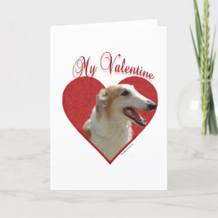 My Borzoi Valentine Feiertagskarte