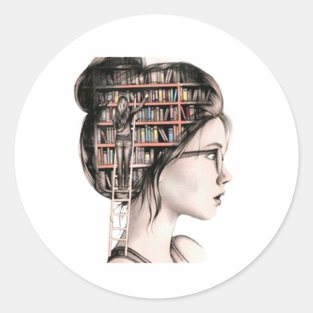 my brain is a library stickers (Vorderseite)