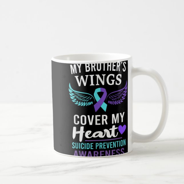 My Brothers Wings Cover Heart Suicide Awareness R  Kaffeetasse (Rechts)