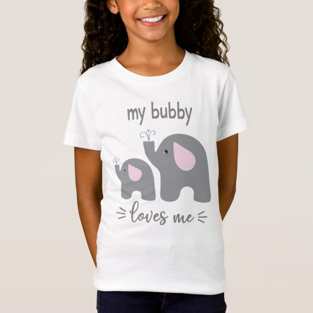 My Bubby Lieben Me - Elefantes Shirt für Kinder (Vorderseite)
