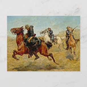 "My Bunkie" Western Kunst von Charles Schreyvogel Postkarte