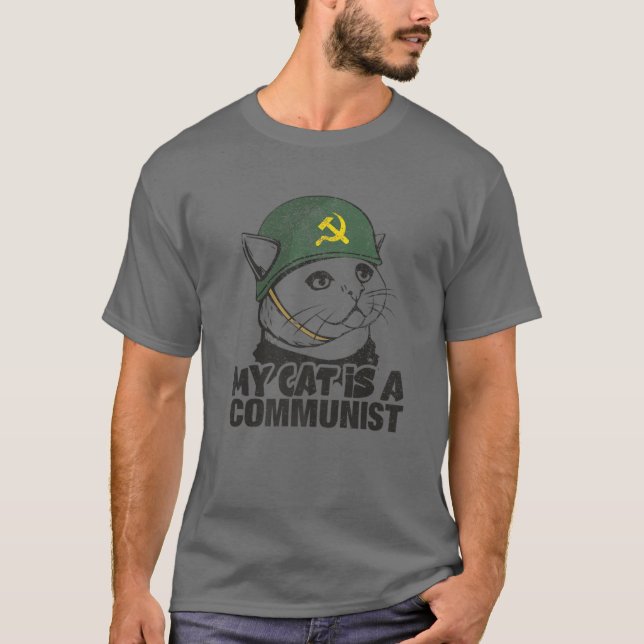 My Cat Is A Communist T-Shirt (Vorderseite)