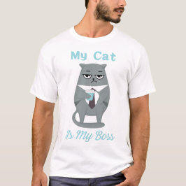 My Cat Is My Boss T-Shirt – Lustiges Katzenliebhab