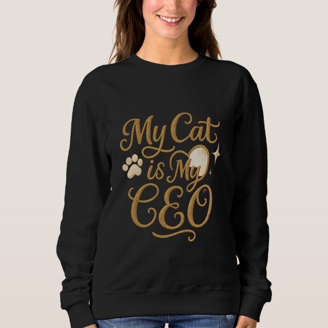 My Cat is My CEO - Funny Cat Tee (Vorderseite)