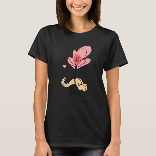 My Cat Is My Valentine, Cat Sayings Funny T-Shirt (Vorderseite)