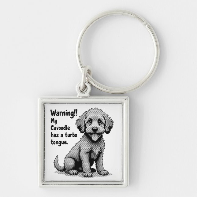 My Cavoodle Has A Turbo Tongue Schlüsselanhänger (Vorne)