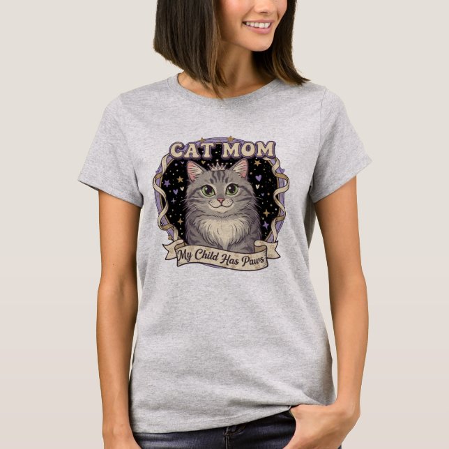 My Child Has Paws Cat Mom Tee (Vorderseite)