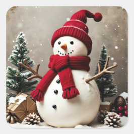 My Christmas Quadratischer Aufkleber