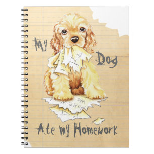 My Cocker Spaniel Ate My Homework Notizblock
