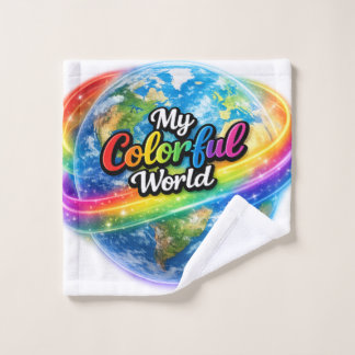 My Colorful World Rainbow Globe Badhandtuch Set