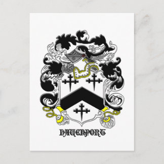my davenport_family_Wappen_Black name Postkarte