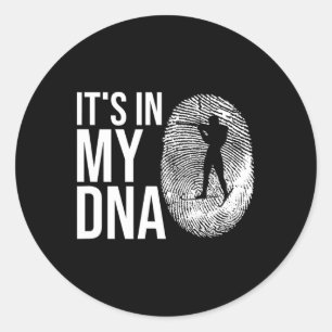 My Dna Biathlon Fingerprint Skifahren Slogan Shoot Runder Aufkleber