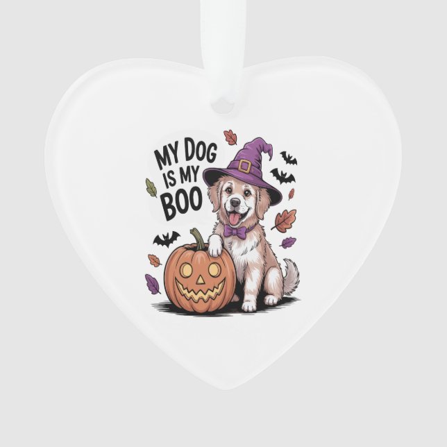 My Dog is My Boo Halloween Ornament (Vorderseite)