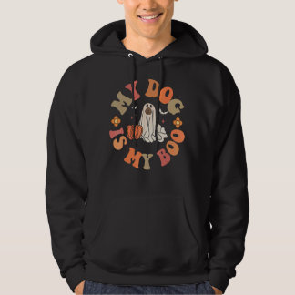 My Dog Is My Boo Spooky Season Ghost Halloween Gro Hoodie