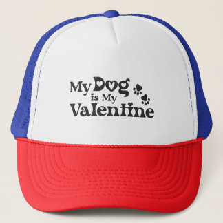 My Dog is My Valentine - Funny Pet Lover Hearts & Truckerkappe