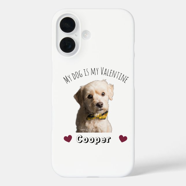My Dog Is My Valentine – Personalized Pet  Case-Mate iPhone Hülle (Rückseite)