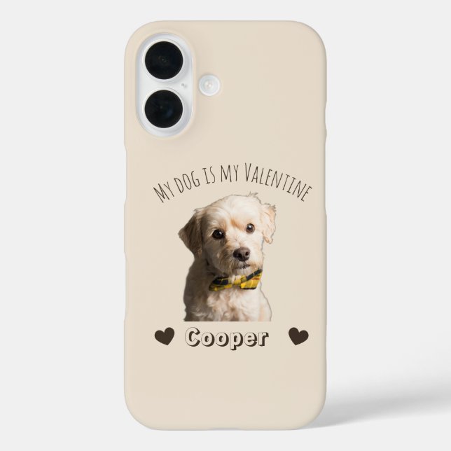 My Dog Is My Valentine – Personalized Pet  Case-Mate iPhone Hülle (Rückseite)