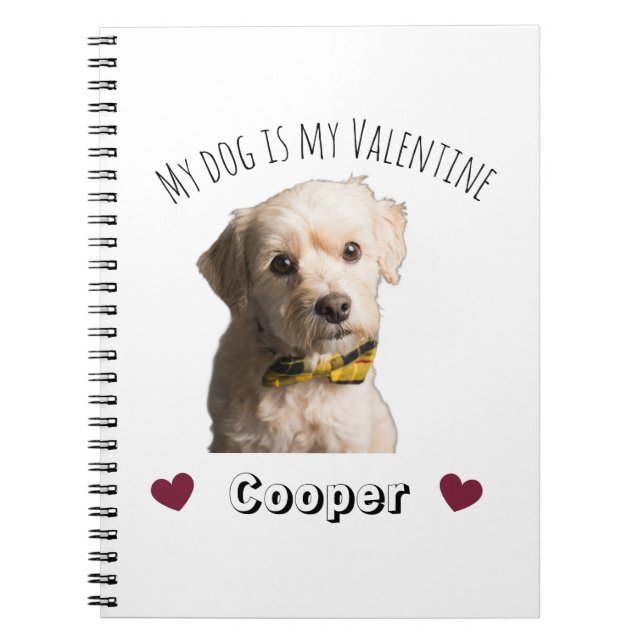 My Dog Is My Valentine – Personalized Pet Notizblock (Vorderseite)