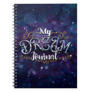 My Dream Journal Indigo Violet Hearts & Stars Notizblock