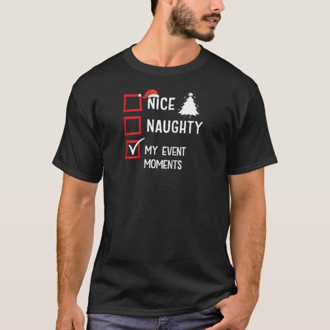 My Event Moments Nice Naughty Christmas Event Plan T-Shirt (Vorderseite)