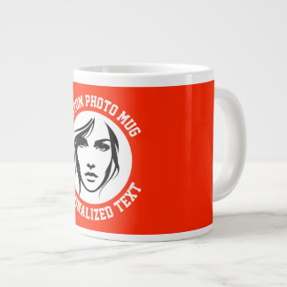 My Face on a BRIGHT RED Custom Giant Mug Jumbo-Tasse