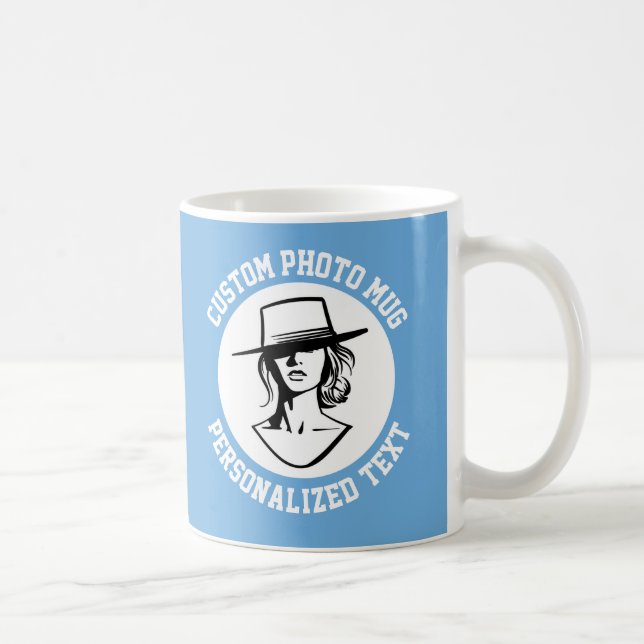 My Face on a Custom Mug POWDER BLUE Kaffeetasse (Rechts)