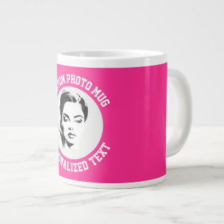 My Face on a STRAWBERRY PINK Custom Giant Mug Jumbo-Tasse