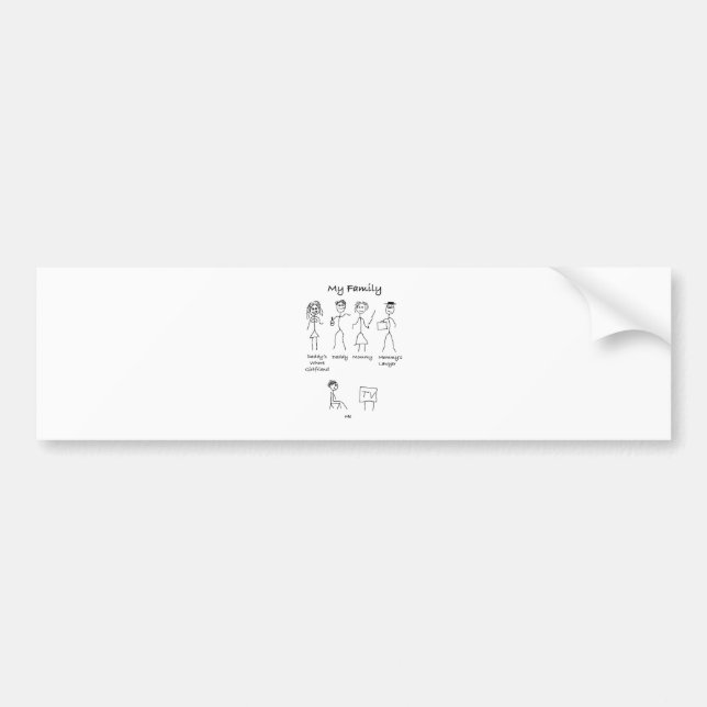 My-Family-4 Autoaufkleber (Vorne)