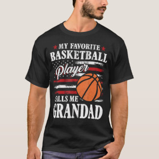 My Favorite Basketball Player Calls Me Grandad Usa T-Shirt