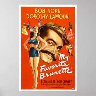 "My Favorite Brunette" - Vintage Filmplakat Poster