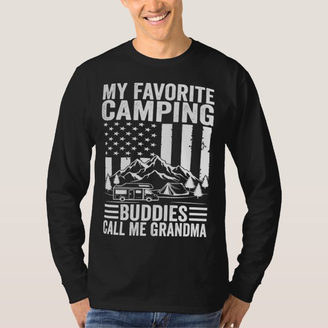 My Favorite Camping Buddies Call Me Grandma Americ T-Shirt (Vorderseite)