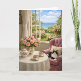 My Favorite Chair , Cat Blank Card Karte