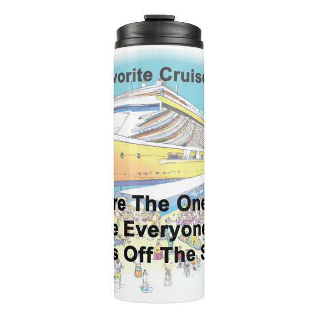 My Favorite Cruise Ports Thermal Tumbler Thermosbecher (Vorderseite)