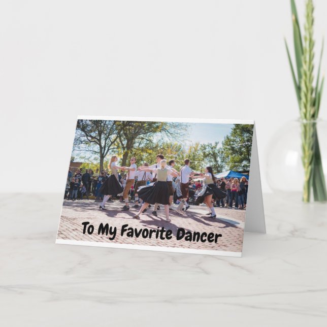 **MY FAVORITE DANCER** ON YOUR BIRTHDAY KARTE (Vorderseite)